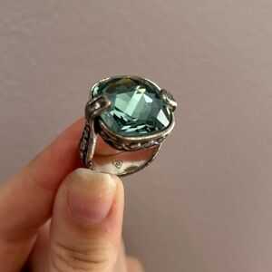 Brighton Silver Ring With Blue Gemstone